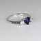 Blue Sapphire Ring 925 Sterling Silver / Heart-Shaped