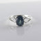 Genuine Blue Star Sapphire Ring 925 Sterling Silver / Split-Shank