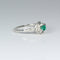 Genuine Colombian Emerald Ring 925 Sterling Silver / Flower-Style