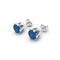 Genuine London blue topaz stud earrings 925 sterling silver