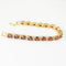 Mexican Fire Opal Tennis Bracelet 14K Yellow Gold-Filled with Diamond Accents