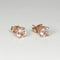 Natural Morganite Stud Earrings 14K Solid Rose Gold / 1.3 Ct