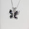 Mystic Topaz and Diamonds Necklace 925 Sterling Silver / Butterfly-Style
