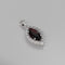 Natural Garnet Necklace 925 Sterling Silver / Halo-Style