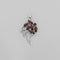 Natural Garnet Necklace 925 Sterling Silver / Claw-Shaped Pendant
