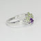 Natural Peridot & African Amethyst 925 Sterling Silver Ring