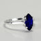 Blue Sapphire Ring 925 Sterling Silver / Marquise-Shaped