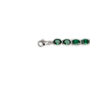 Emerald Tennis-Style Bracelet 925 Sterling Silver / Oval-Shaped
