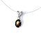 Genuine Black Star Sapphire Necklace 925 Sterling Silver / Sapphire Accent / Oval-Shaped