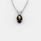 Genuine Black Star Sapphire Necklace 925 Sterling Silver / Marquise-Cut