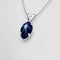 Genuine Blue Star Sapphire Necklace 925 Sterling Silver / Marquise-Cut