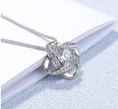 Two Rings Pendant Necklace 925 Sterling SIlver / Necklace for Women