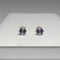 Color-Changing Alexandrite Stud Earrings 925 Sterling Silver / Round-Shaped