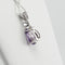 Color-Changing Alexandrite Necklace 925 Sterling Silver / Diamond Accent / Pear-Shaped