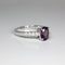 Color-Changing Alexandrite and Topaz Accents Ring 925 Sterling Silver / Oval-Shaped