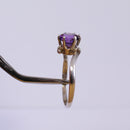 Natural African Amethyst Ring 925 Sterling Silver / Crescent