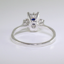 Blue Sapphire Ring 925 Sterling Silver / Flower-Style
