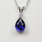 Ceylon Blue Sapphire Necklace 925 Sterling Silver