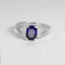 Blue Sapphire Ring 925 Sterling Silver / Oval-Shaped