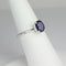Blue Sapphire Ring 925 Sterling Silver / Oval-Shaped Solitaire