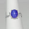 Cornflower Blue Star Sapphire Ring 925 Sterling Silver / Swirl-Style
