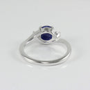 Cornflower Blue Star Sapphire 925 Sterling Silver Ring / Pear-Shaped