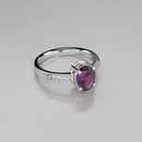 Color-changing alexandrite ring sterling silver 925