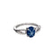 Cornflower blue star sapphire ring 925 sterling silver 8x6mm 