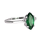 Emerald ring 925 sterling silver marquise cut