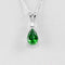 Emerald Necklace 925 Sterling Silver / Pear-Shaped