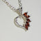 Natural Garnet Necklace 925 Sterling Silver / Heart-Shaped