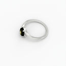 Genuine Black Star Sapphire Ring 925 Sterling Silver / 2.1 Ct.