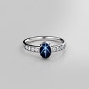 Genuine Blue Star Sapphire Ring 925 Sterling Silver / 1.5 Ct.
