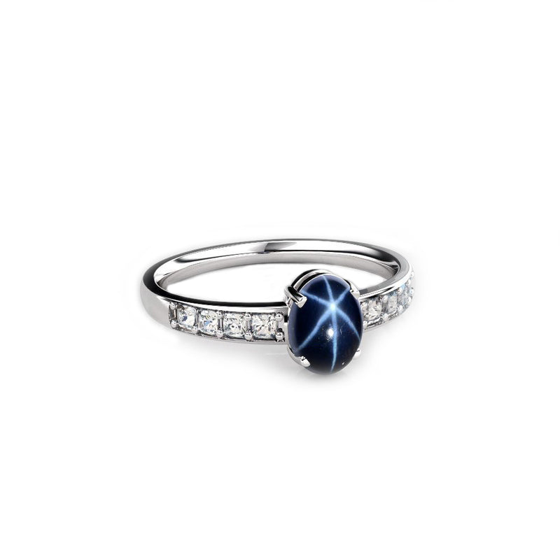 1.00 ct. Genuine Blue Oval Sapphire Ring With 0.20 ctw. Diamond Halo, –  VIRABYANI
