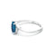Genuine London Blue Topaz Ring 925 Sterling Silver / Bypass-Style