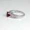 Genuine Blood Ruby Ring 925 Sterling Silver / Celtic-Style