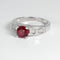 Genuine Blood Ruby Ring 925 Sterling Silver / Celtic-Style
