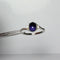 Natural Iolite Ring 925 Sterling Silver / Oval-Shaped Cabochon