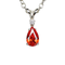 Mexican fire opal necklace 925 sterling silver