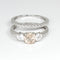 Natural Morganite and Diamonds 925 Sterling Silver Engagement Ring Set