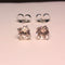 Natural Morganite Sterling Silver Stud Earrings / Round-Shaped
