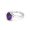Natural African Amethyst Ring 925 Sterling Silver / Oval-Cut