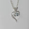 Natural Aquamarine Necklace 925 Sterling Silver / Heart-Shaped Pendant