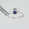 Natural Iolite Ring 925 Sterling Silver / Oval-Shaped Accented