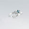Natural Aquamarine Ring 925 Sterling Silver / Flower-Style
