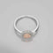 Natural Morganite Ring 925 Sterling Silver / Halo-Style