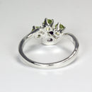 Natural Peridot & African Amethyst 925 Sterling Silver Ring