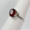 Genuine Blood Ruby Ring 925 Sterling Silver / Bypass-Style