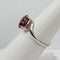 Genuine Blood Ruby Ring 925 Sterling Silver / Bypass-Style