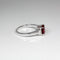Ruby Ring Sterling Silver with Sapphire Accents / Oval-Shaped